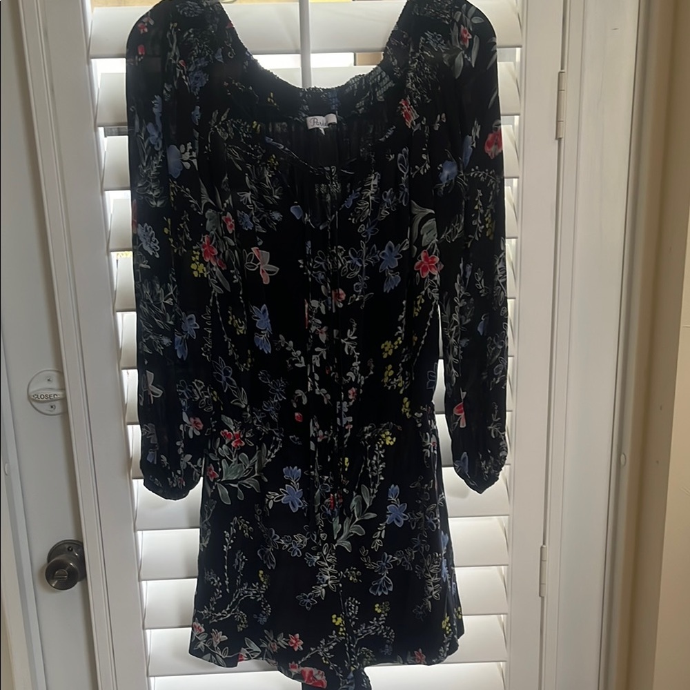 Floral Black Dress
